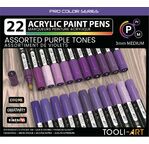 TOOLI Marqueur Acrylique Set Violet 22 couleurs 3mm