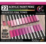 TOOLI Marqueur Acrylique Set Rose 22 couleurs 3mm