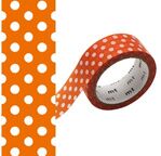 MT Motif pois orange vif - 1,5cmx7m