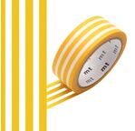 MT 1P Motif  lignes jaune - 1,5cmx7m