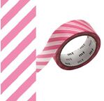 MT 1P Motif rayures rose - 1,5cmx7m