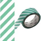 MT 1P Motif rayures vert émeraude - 1,5cmx7m