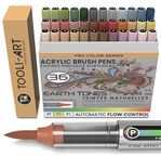 TOOLI Marqueur Acrylique Teintes Naturelles 36clrs pointe pinceau AFC