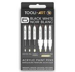 TOOLI Marqueur Acrylique Set Black & White 3+3 EF 07mm