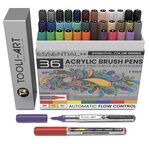 TOOLI Marqueur Acrylique Set Essentiel 36 couleurs pointe pinceau AFC