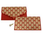 PAPERTREE ART DECO Enveloppe Cadeau 19X10 cm Terracotta- Ivoire