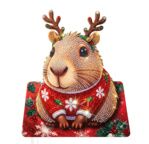 CRYSTAL ART Figurine à diamanter capybara Noël