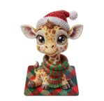 CRYSTAL ART Figurine à diamanter girafe Noël