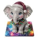 CRYSTAL ART Figurine à diamanter éléphant Noël