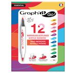 GRAPH'IT GO Set de 12 marqueurs acrylique - ESSENTIAL