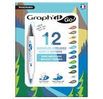 GRAPH'IT GO Set de 12 marqueurs acrylique - PANORAMA