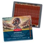 DERWENT - DRAWING - boîte métal 24 crayons de couleur