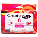 GRAPH'IT GO Set de 6 marqueurs acrylique - WARM