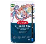 DERWENT - CHROMAQUA - boîte métal 24 crayons assortis