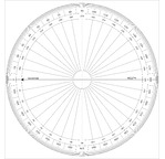 Rapporteur cercle entier - degrés Ø 25 cm
