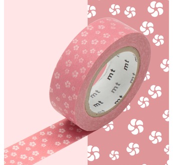 MT 1P Motif  fleurs rose / nejiriume haru