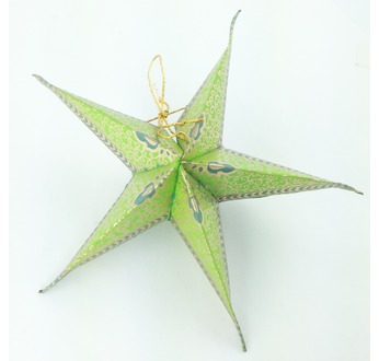 PAPERTREE ETOILE - Lot de 5 - Vert/Or