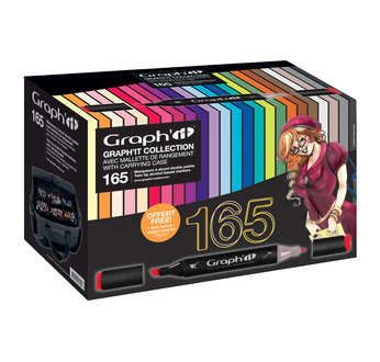 GRAPH'IT Collection mallette 150 markers +15 Brush + layout A4