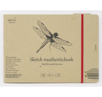 SM-LT Carnet- Dessin - Crème - 24,5x17,6cm - 36  feuilles - 80 gsm