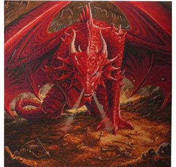 CRYSTAL ART Kit tableau broderie diamant 70x70cm Anne Stokes Dragon