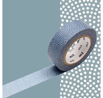 MT 1P Motif pois samekomon bleu gris