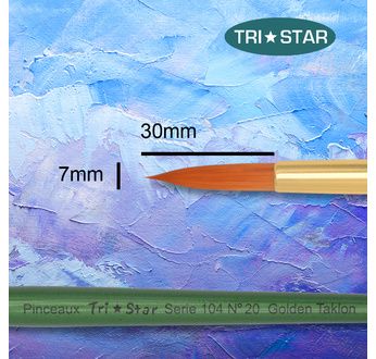 Pinceaux synthétiques Ronds n°20 - manche vert