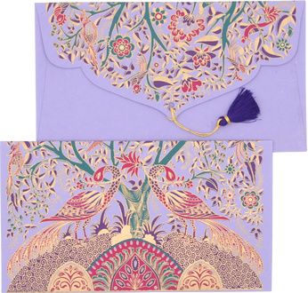 PAPERTREE EDEN Enveloppe cadeau 19x10cm Violet