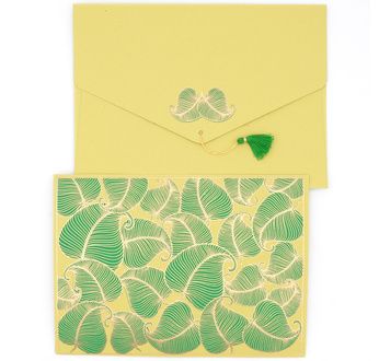 PAPERTREE NATURE Enveloppe kdo A5 Vert/Or