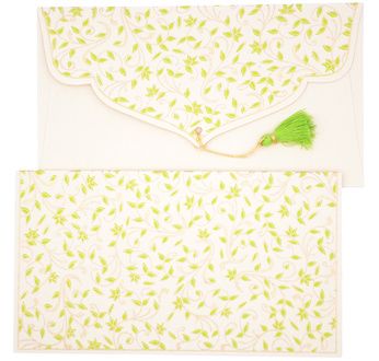 PAPERTREE DOUCHKA Enveloppe kdo 19x10cm Ivoire/Amande