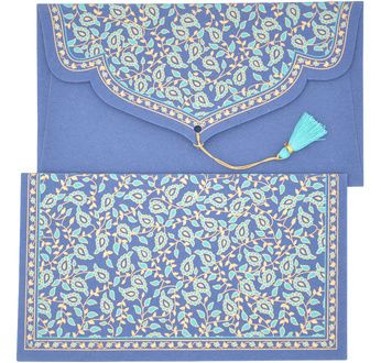 PAPERTREE TAJ Enveloppe kdo 19x10 cm - Bleu roi