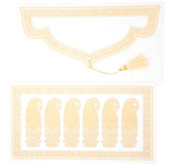 PAPERTREE SARI Enveloppe kdo 19x10cm - Beige Poudré