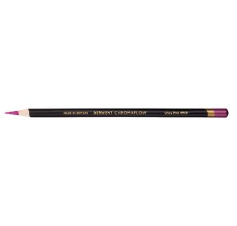 DERWENT CHROMAFLOW Crayon de couleur - DERWENT - CHROMAFLOW - Crayon de couleur extra-tendre Ultra rose
