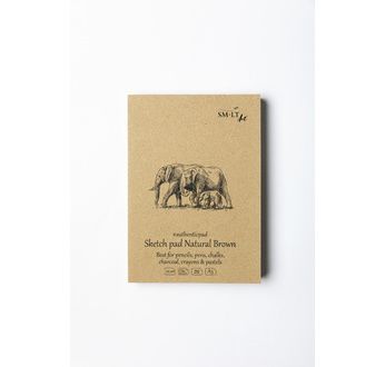 SM-LT Bloc 1 coté collé - Dessin Brun - A5 - 80 feuilles 135 gsm