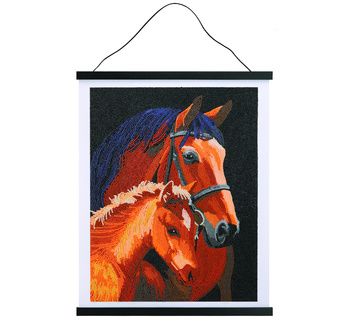 CRYSTAL ART Kit poster à diamanter 35x45cm Chevaux