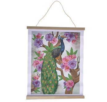 CRYSTAL ART Kit poster à diamanter 35x45cm Paon