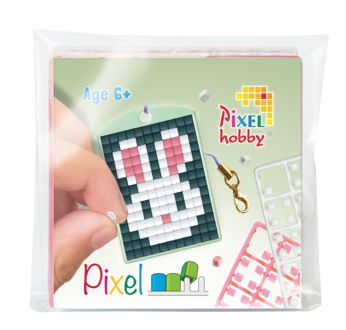 PIXEL Kit créatif porte-clé 4x3cm - Lapin