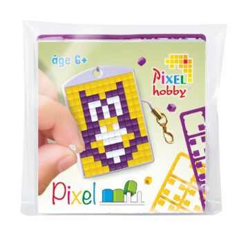 PIXEL Kit créatif porte-clé 4x3cm - Hibou