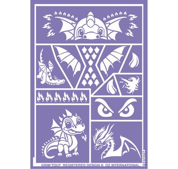 Pochoir de maquillage GRIMTOUT - Dragon