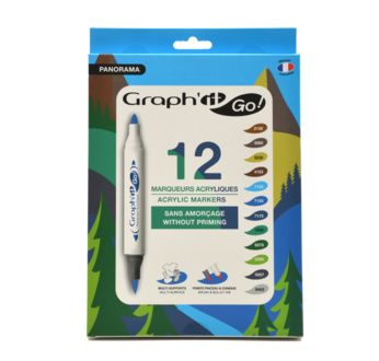 GRAPH'IT GO Set de 12 marqueurs acrylique - PANORAMA