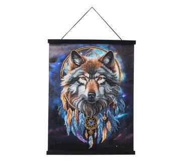 CRYSTAL ART Kit poster à diamanter 40x50cm Loup mystique