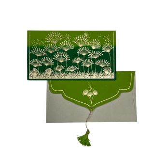 PAPERTREE WINDY Enveloppe Cadeau 19X10cm Dégradé Vert