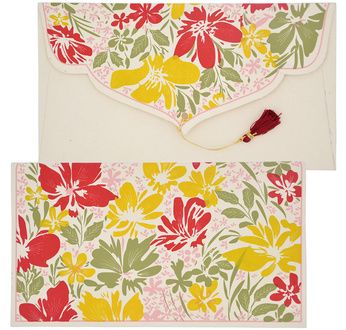 PAPERTREE BOUQUET Enveloppe cadeau 19x10cm Ivoire