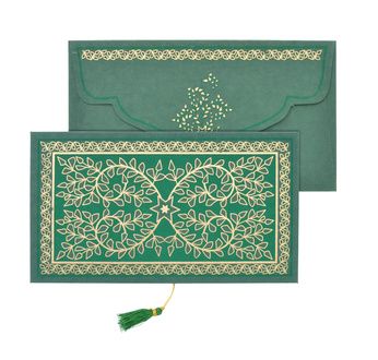 PAPERTREE LILY Enveloppe Cadeau 19X10 cm Vert Emeraude
