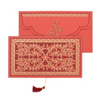 PAPERTREE LILY Enveloppe Cadeau 19X10 cm rouge