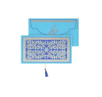 PAPERTREE LILY Enveloppe Cadeau 19X10 cm Turquoise