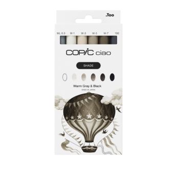 COPIC Ciao Set de 6 SHADE Cool Grey & Black