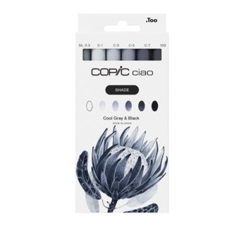 COPIC Ciao Set de 6 SHADE Warm Grey & Black