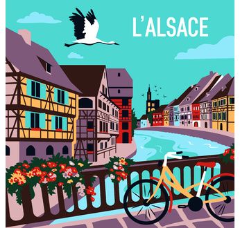 ENJOY ART - Peinture par numéros 30x30cm Balade Alsace