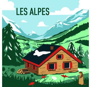 ENJOY ART - Peinture par numéros 30x30cm Balade Alpes