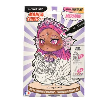 GRAPH'IT CHIBIS - KIT COLORIAGE FIGURINE - MERMAID